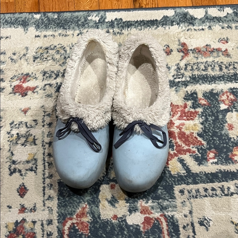CROCS Light Blue Clogs with Blue Soles